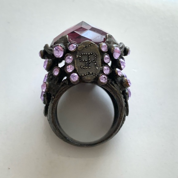 Sonia Rykiel dark purple crystal ring - Picture 2 of 8